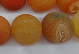 CAG5939 15 inches 20mm round matte druzy agate beads wholesale