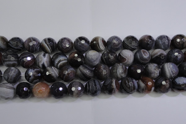 CAG5966 15.5 inches 18mm faceted round botswana agate beads wholesale