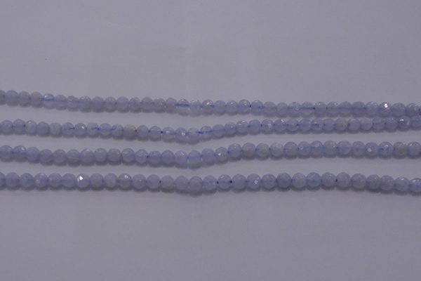CAG5995 15.5 inches 4mm faceted round blue lace agate beads