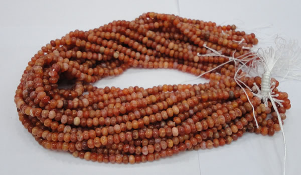 CAG615 15.5 inches 4*8mm rondelle natural fire agate beads