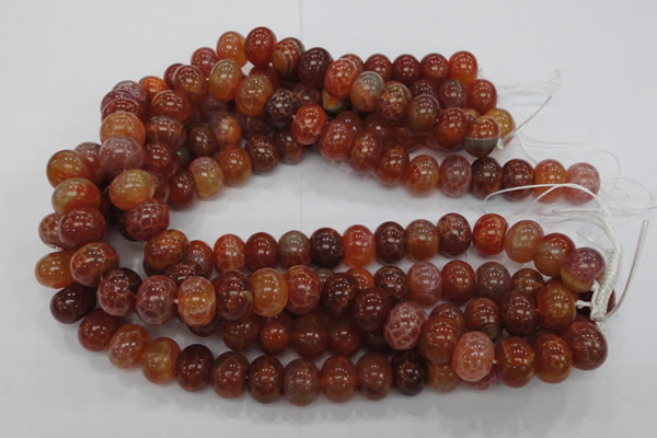 CAG617 15.5 inches 12*16mm rondelle natural fire agate beads