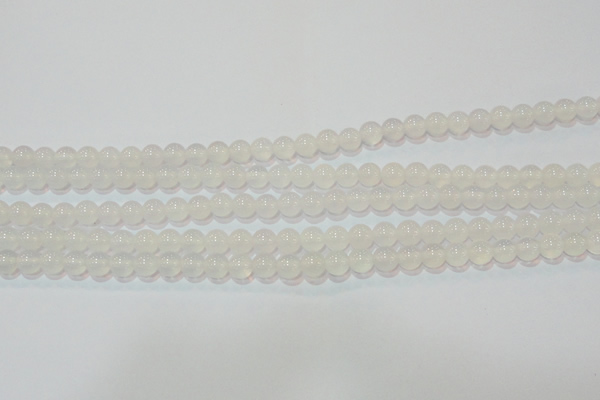 CAG6501 15.5 inches 6mm round Brazilian white agate beads