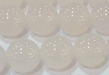 CAG6505 15.5 inches 14mm round Brazilian white agate beads