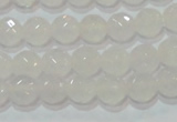 CAG6512 15.5 inches 8mm faceted round Brazilian white agate beads