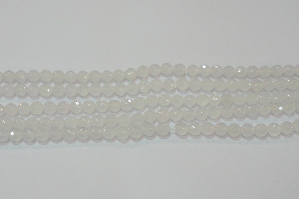 CAG6512 15.5 inches 8mm faceted round Brazilian white agate beads