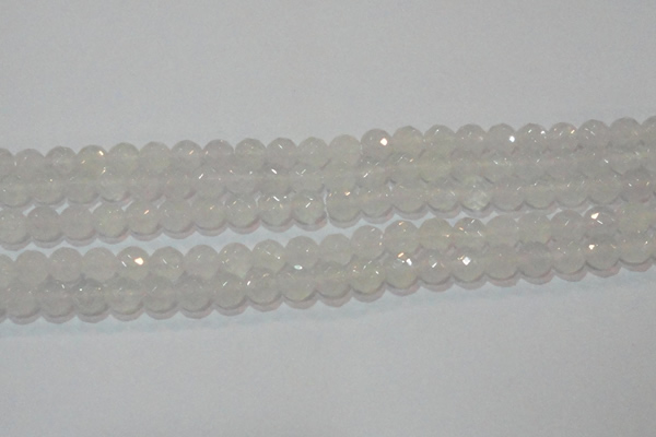 CAG6514 15.5 inches 12mm faceted round Brazilian white agate beads
