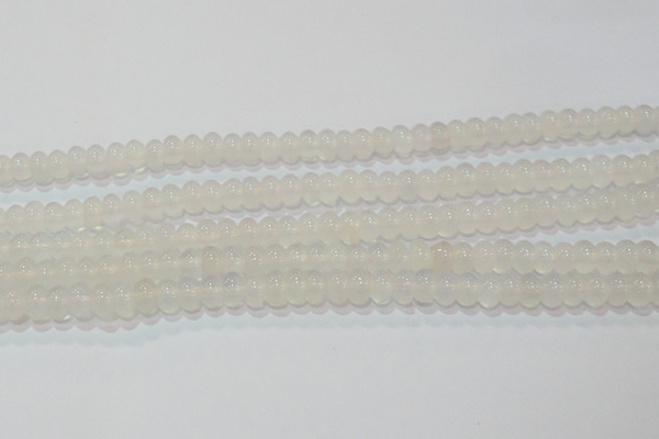 CAG6520 15.5 inches 4*6mm rondelle Brazilian white agate beads