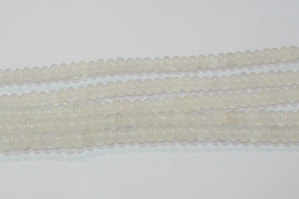 CAG6521 15.5 inches 5*8mm rondelle Brazilian white agate beads