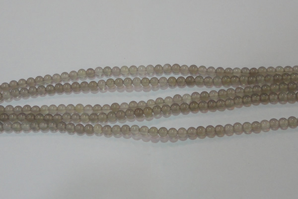 CAG6531 15.5 inches 4mm round Brazilian grey agate beads