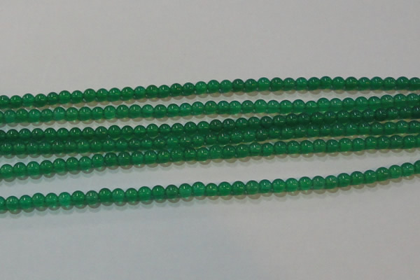 CAG6602 15.5 inches 3mm round green agate gemstone beads