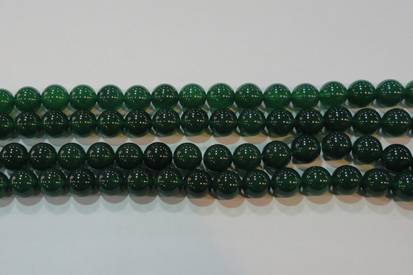 CAG6607 15.5 inches 12mm round green agate gemstone beads
