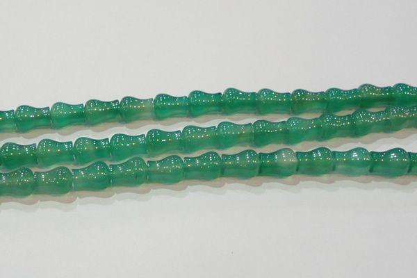 CAG6626 15.5 inches 9*11mm vase-shaped green agate gemstone beads