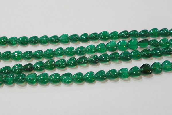 CAG6630 15.5 inches 8*8mm heart green agate gemstone beads
