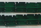 CAG6636 15.5 inches 10*10mm square green agate gemstone beads