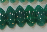 CAG6640 15.5 inches 8*20mm marquise double drilled green agate beads