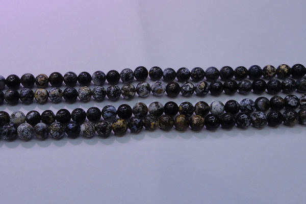 CAG6650 15.5 inches 4mm round blue ocean agate gemstone beads