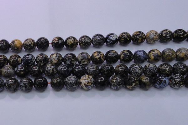 CAG6654 15.5 inches 12mm round blue ocean agate gemstone beads