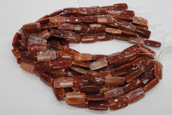 CAG667 15.5 inches 15*30mm rectangle natural fire agate beads