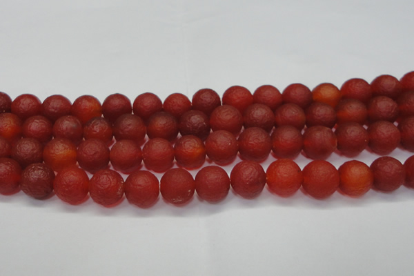 CAG6701 15 inches 10mm round red pilates agate beads