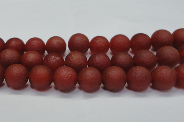 CAG6706 15 inches 20mm round red pilates agate beads