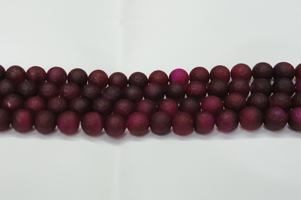 CAG6711 15 inches 10mm round plum pilates agate beads