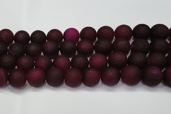 CAG6716 15 inches 20mm round plum pilates agate beads