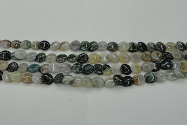 CAG6770 15.5 inches 12mm flat round Indian agate beads wholesale