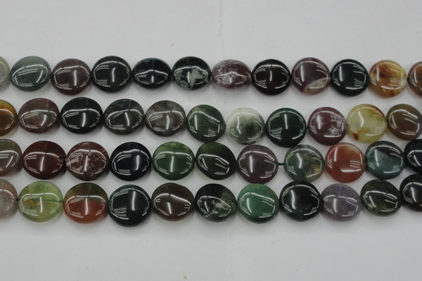 CAG6772 15.5 inches 16mm flat round Indian agate beads wholesale