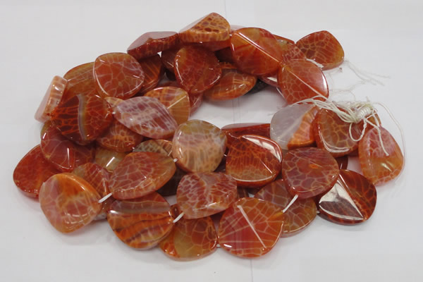 CAG683 15.5 inches 30*35mm freeform natural fire agate beads