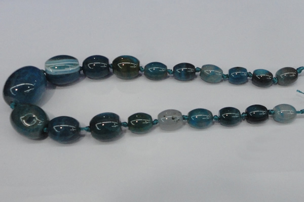 CAG6869 15.5 inches 12*14mm - 25*30mm drum dragon veins agate beads