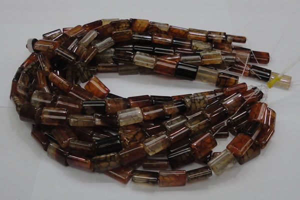 CAG688 15.5 inches 13*18mm rectangle dragon veins agate beads
