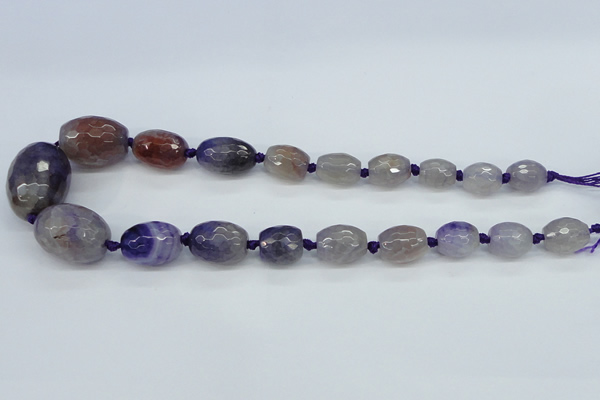 CAG6880 12*14mm - 22*30mm faceted drum dragon veins agate beads