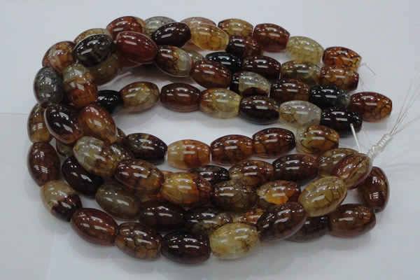CAG700 15.5 inches 18*25mm rice dragon veins agate beads wholesale