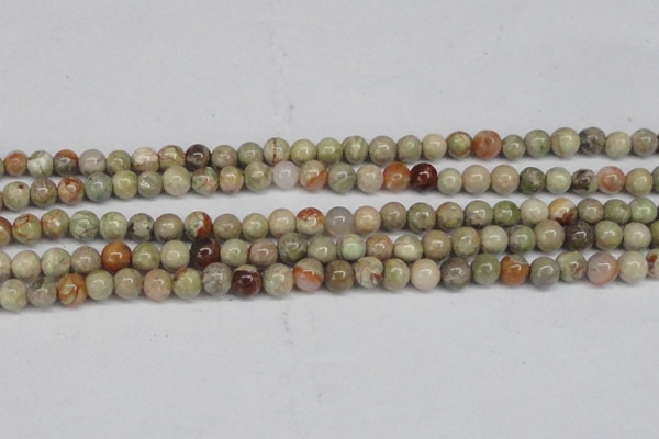 CAG7001 15.5 inches 6mm round ocean agate gemstone beads