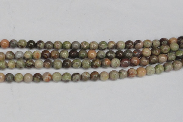 CAG7002 15.5 inches 8mm round ocean agate gemstone beads