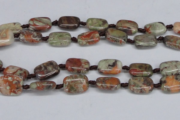 CAG7033 15.5 inches 20*30mm rectangle ocean agate gemstone beads