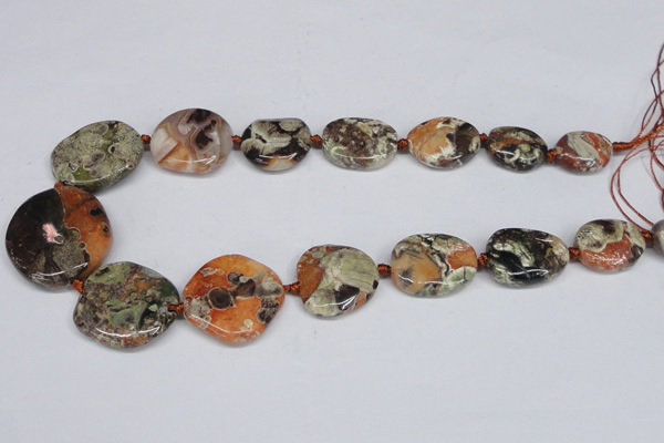CAG7050 15.5 inches 15*20mm - 30*40mm freeform ocean agate beads