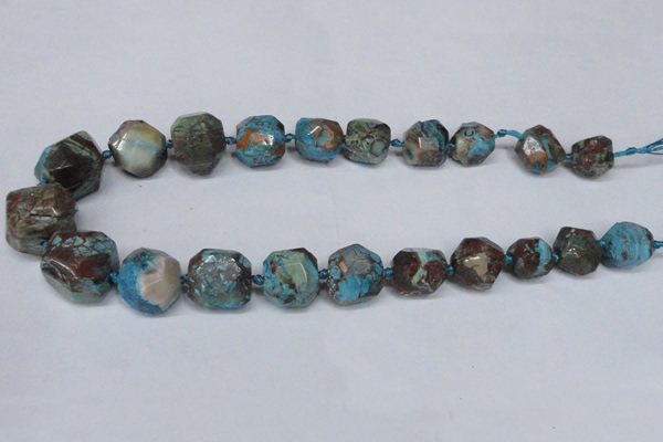 CAG7060 15.5 inches 14*16mm - 20*22mm faceted nuggets ocean agate beads