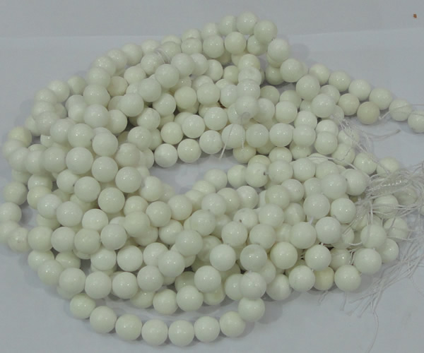 CAG707 15.5 inches 12mm round white agate gemstone beads wholesale
