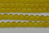 CAG7100 15.5 inches 4mm round yellow agate gemstone beads