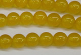CAG7102 15.5 inches 8mm round yellow agate gemstone beads
