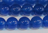 CAG7161 15.5 inches 10mm round blue agate gemstone beads