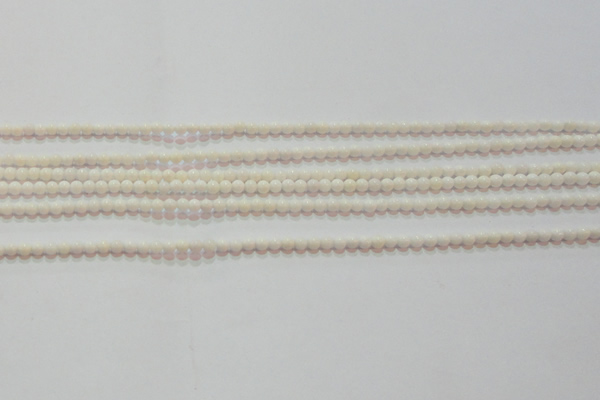 CAG7181 15.5 inches 3mm round white agate gemstone beads