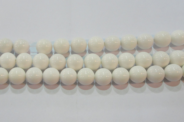CAG7183 15.5 inches 16mm round white agate gemstone beads