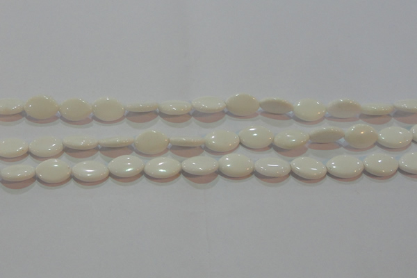 CAG7228 15.5 inches 10*14mm marquise white agate gemstone beads