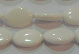 CAG7230 15.5 inches 13*18mm marquise white agate gemstone beads