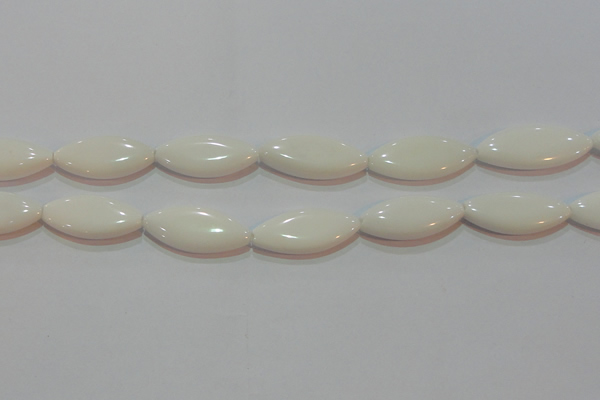 CAG7232 15.5 inches 16*33mm marquise white agate gemstone beads