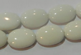 CAG7242 15.5 inches 15*20mm oval white agate gemstone beads