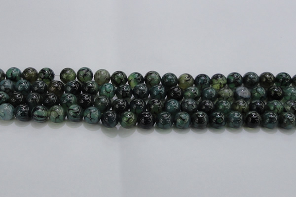 CAG7323 15.5 inches 10mm round dragon veins agate beads wholesale