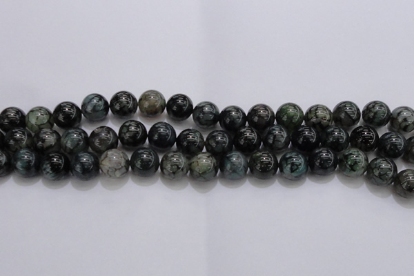 CAG7325 15.5 inches 14mm round dragon veins agate beads wholesale